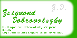 zsigmond dobrovolszky business card